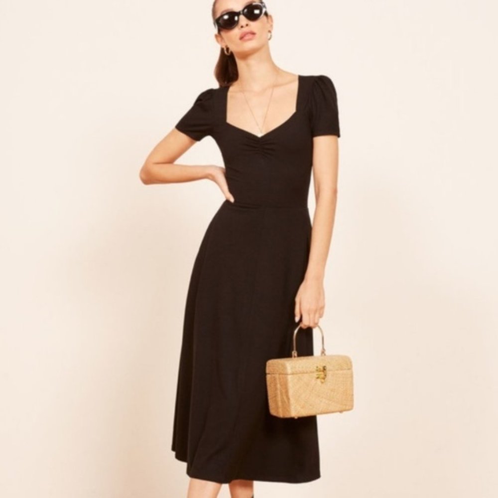 SOLD. Reformation Kiera Midi Dress w/ Pockets - Picture 1 of 6